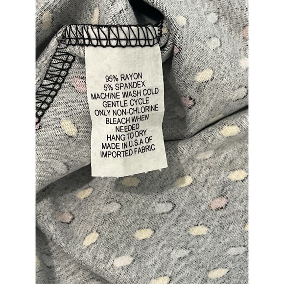 Salaam Dress Women’s Small Black Multi Polka Dot Scoop Neck 3/4 Sleeves - Picture 11 of 12